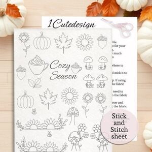 Fall embroidery patterns